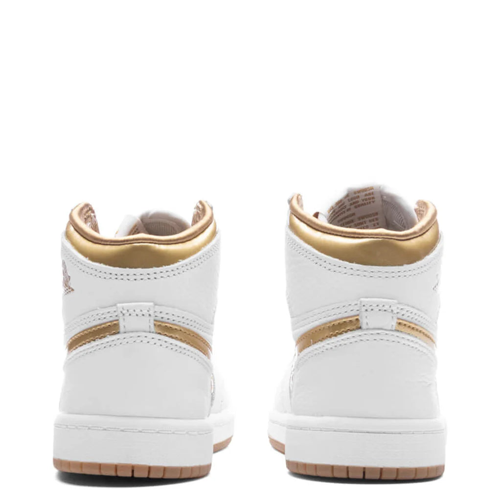 Jordan 1 Retro High OG PS White Metallic Gold Gum Light Brown