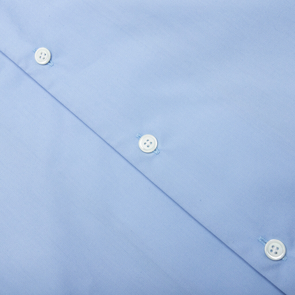 Boxy Fit Logo Bowling Shirt Iris Blue