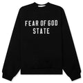 Kids 90s Fit Fleece Crewneck Jet Black