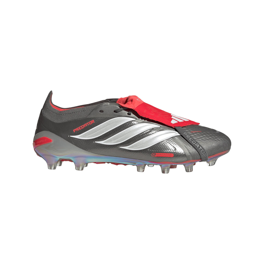 adidas Predator Elite Fold Over Tongue AG Mens Soccer Cleats Grey Red