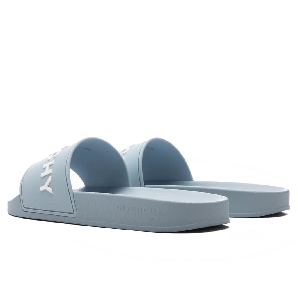 Slide Flat Sandals Sky Blue