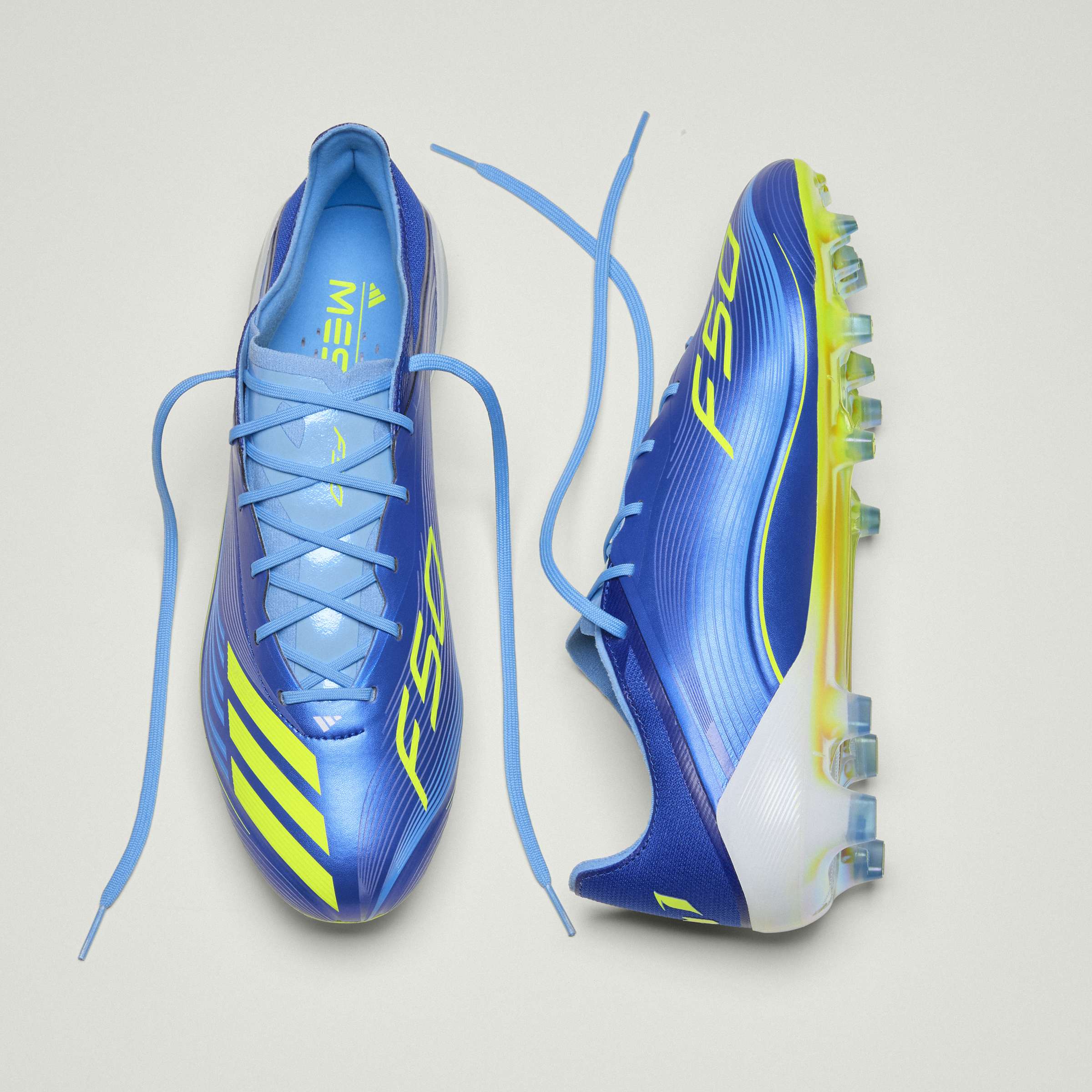 adidas F50 Messi Elite FG Mens Soccer Cleats Royal Blue Yellow Blue
