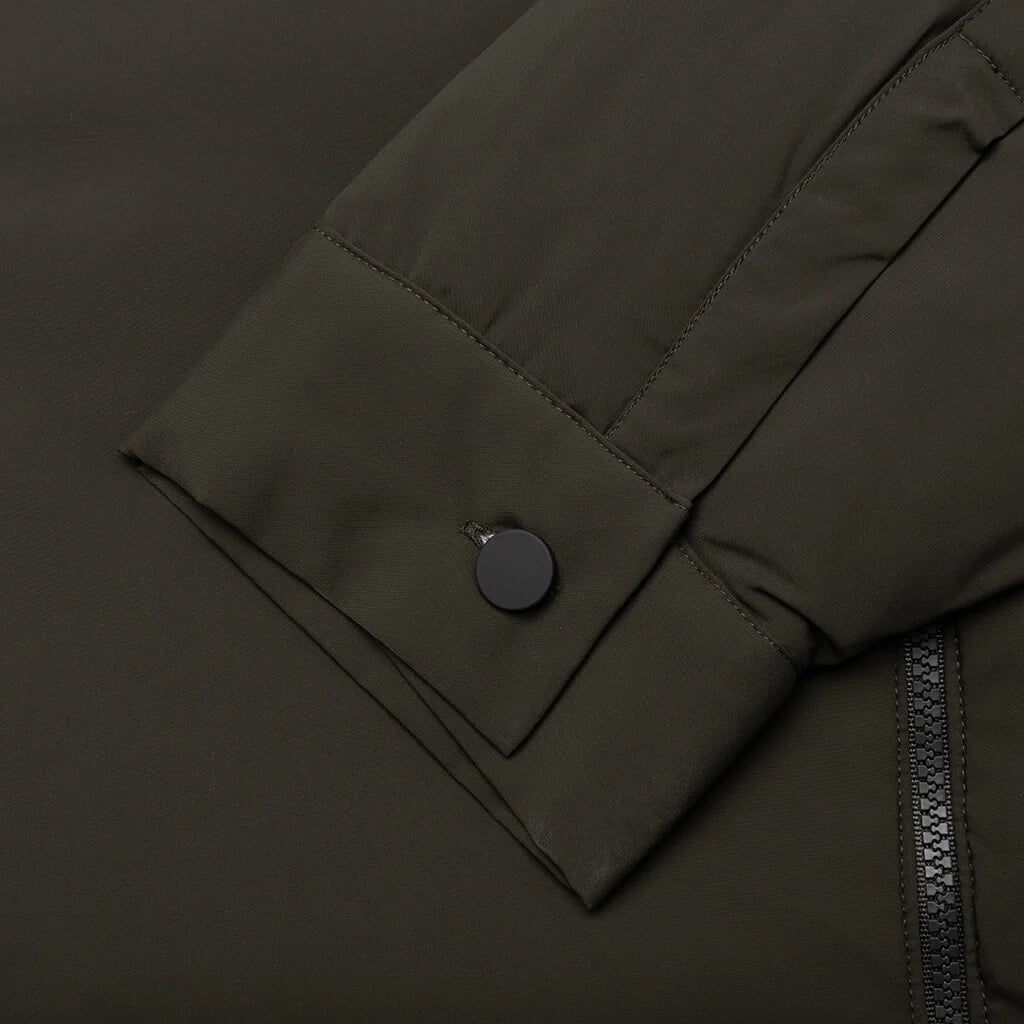 Nylon Filled Shirt Jacket Off Black