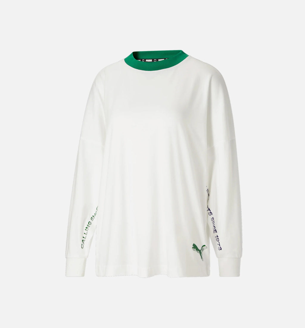 June Ambrose The Screen Womens Long Sleeve Short White