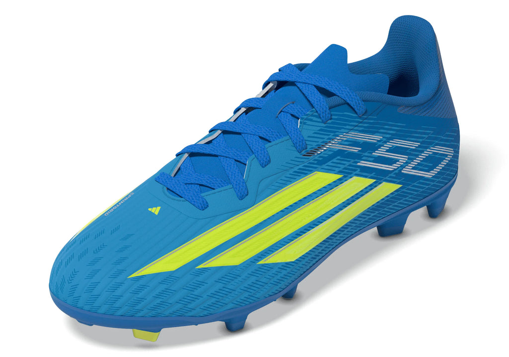 adidas F50 League FG MG Firm Ground Multi Ground Youth Soccer Cleats Blue Yellow Aqua