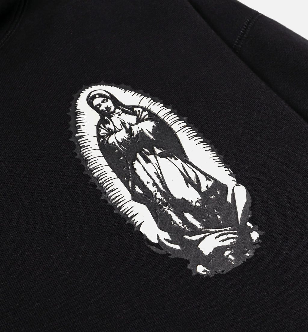 Gold Rose Guadalupe Pullover Mens Hoodie Black Gold