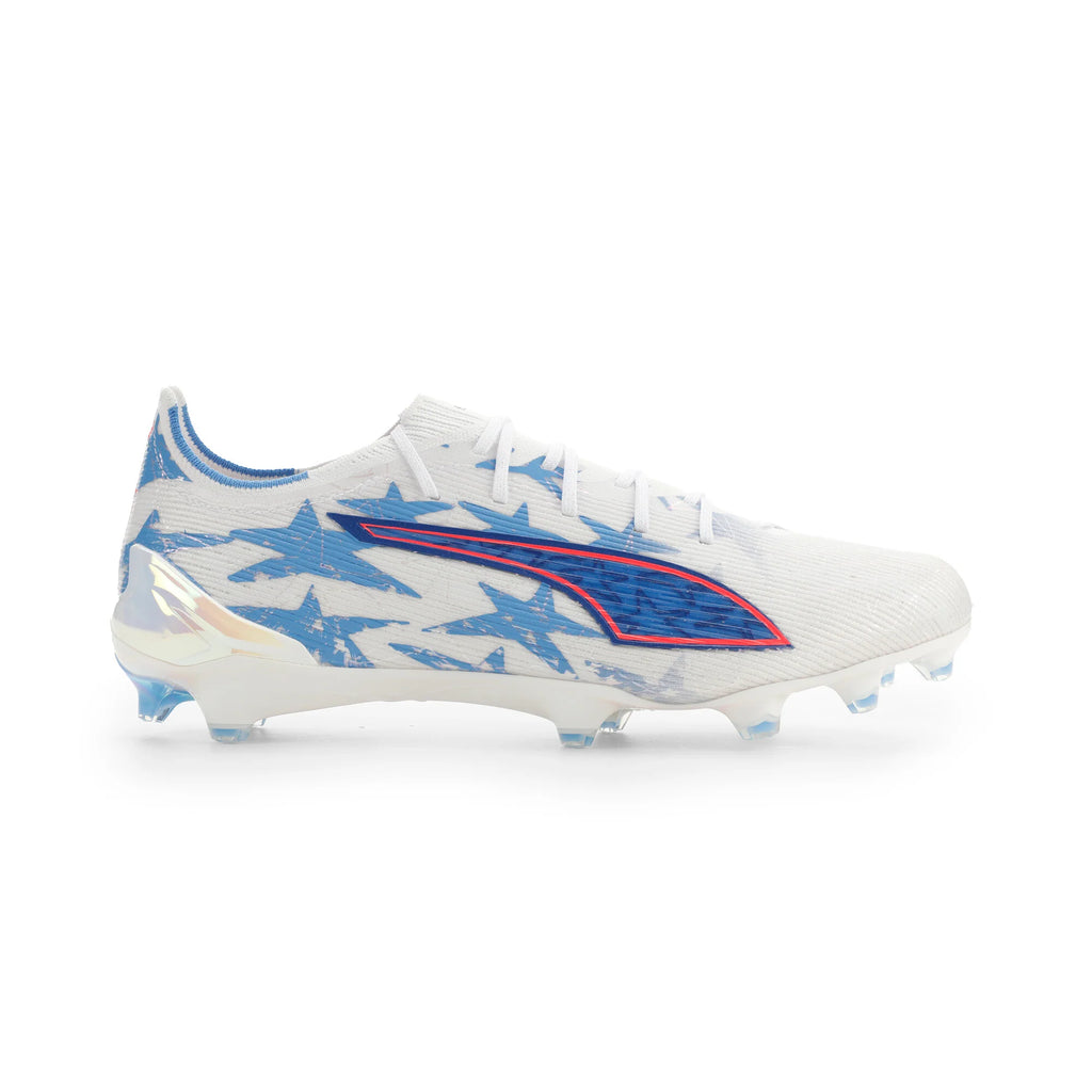 PUMA Ultra 6 Ultimate Kidsuper X CP FG Firm Ground Mens Soccer Cleats White Pink Blue