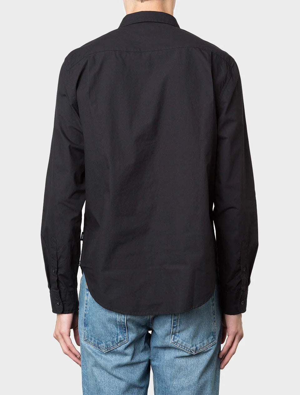 Mixed Panel Shirt Mens Shirt Black