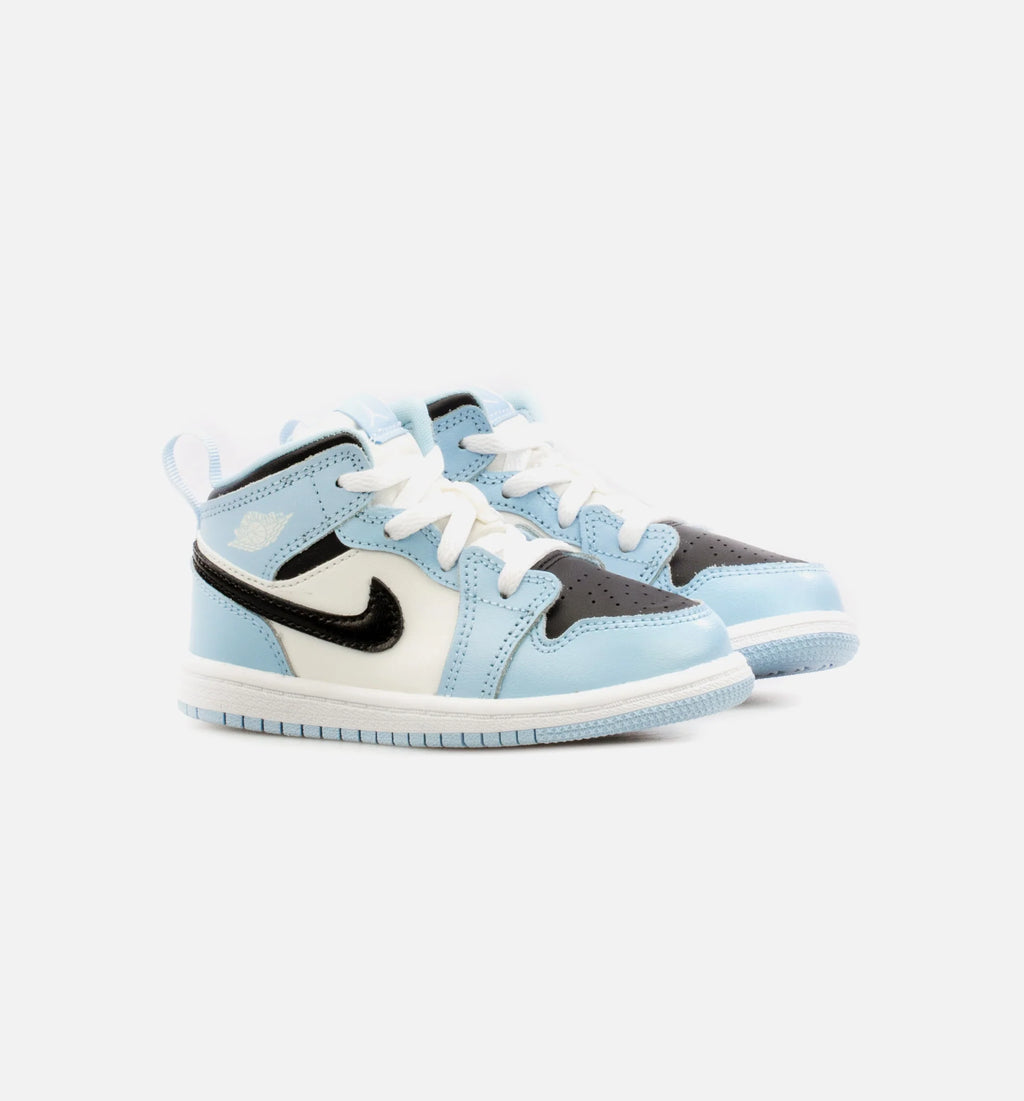 Air Jordan 1 Mid Infant Toddler Lifestyle Shoe Blue Black