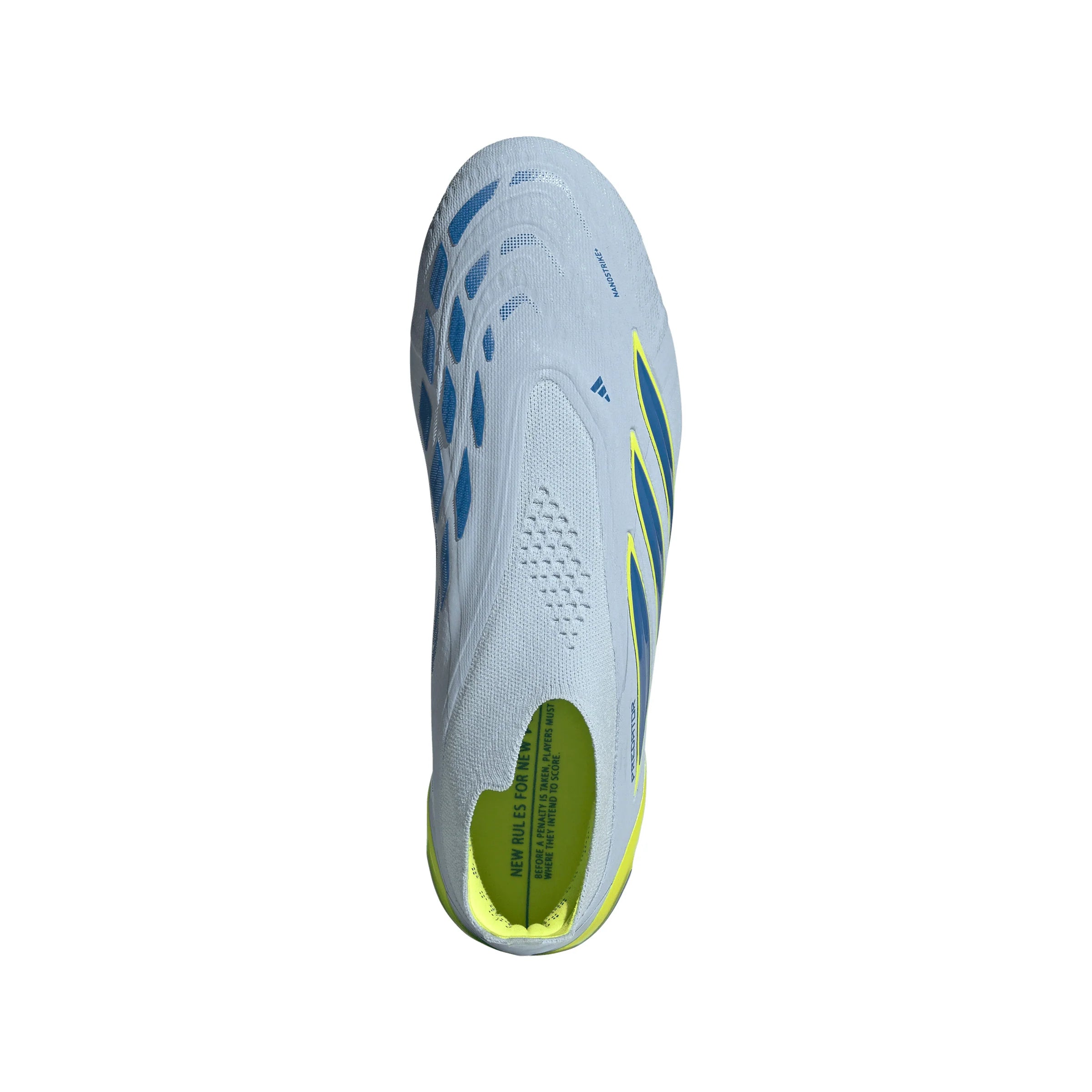 adidas Predator Elite Laceless FG Firm Ground Mens Soccer Cleats Sky Blue Yellow