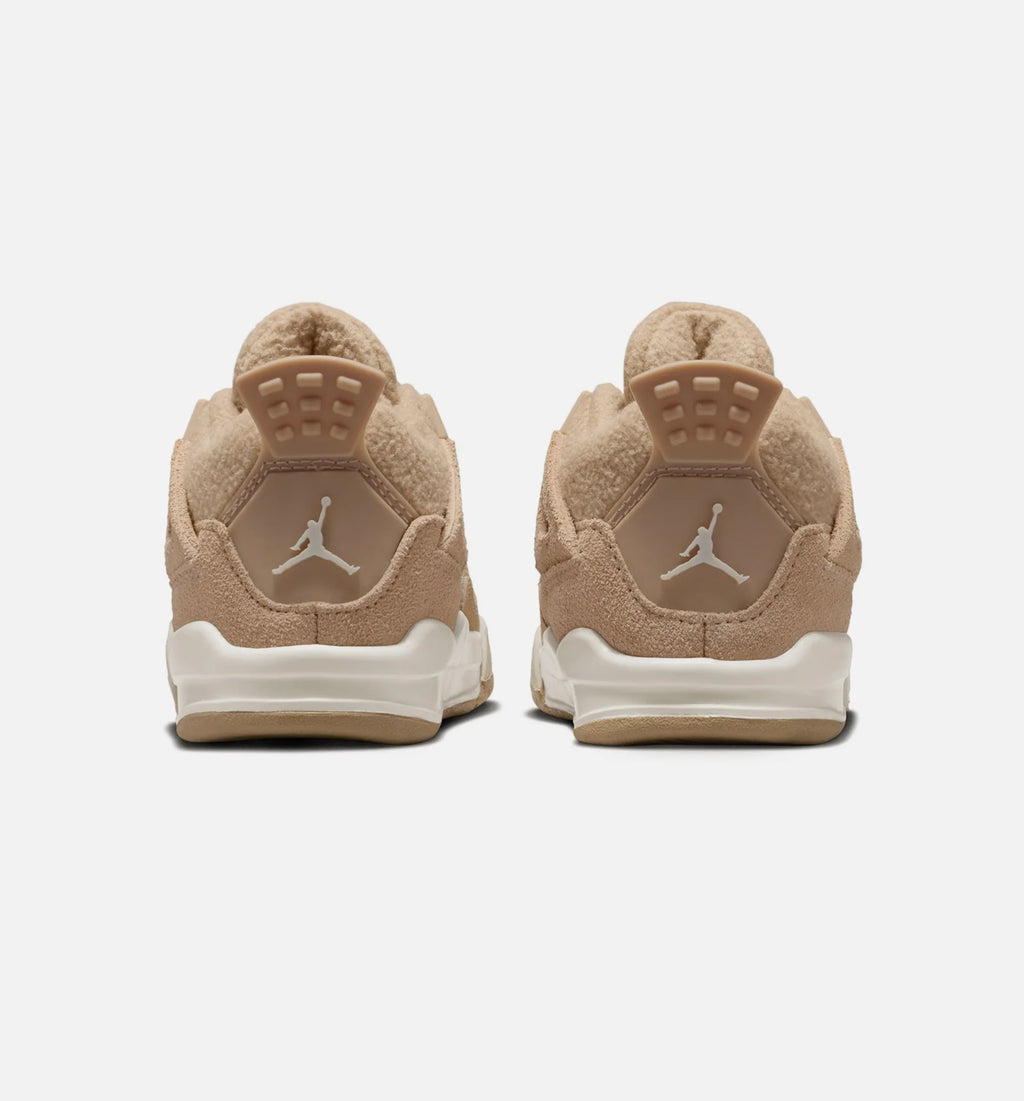 Air Jordan 4 Retro Cozy Girl Infant Toddler Lifestyle Shoe Hemp Light Orewood Brown