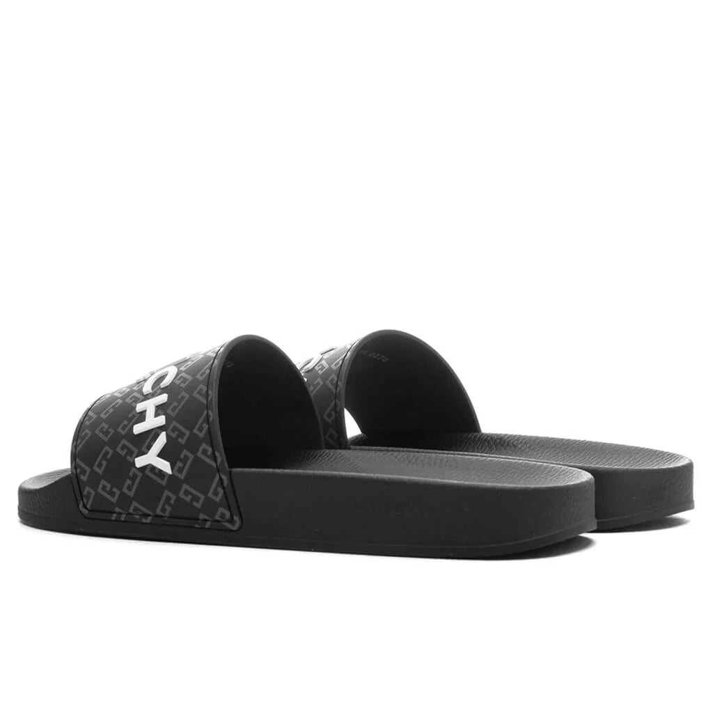 Slide Flat Sandals Black