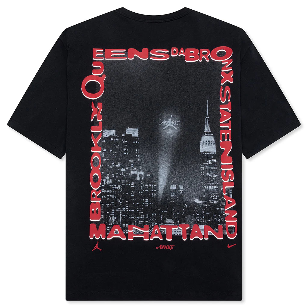 Jordan x Awake NY Tee Black White University Red