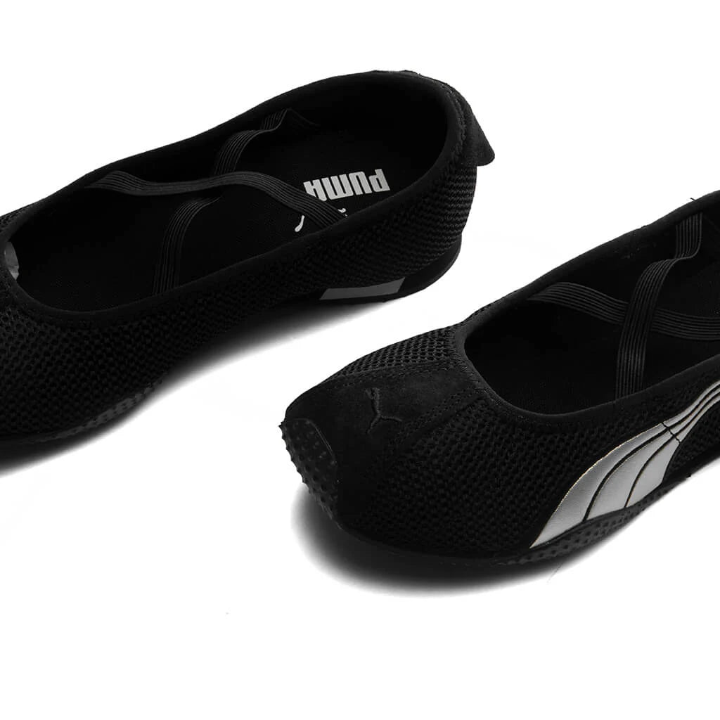 Womens H Street Ballet Black Silver
