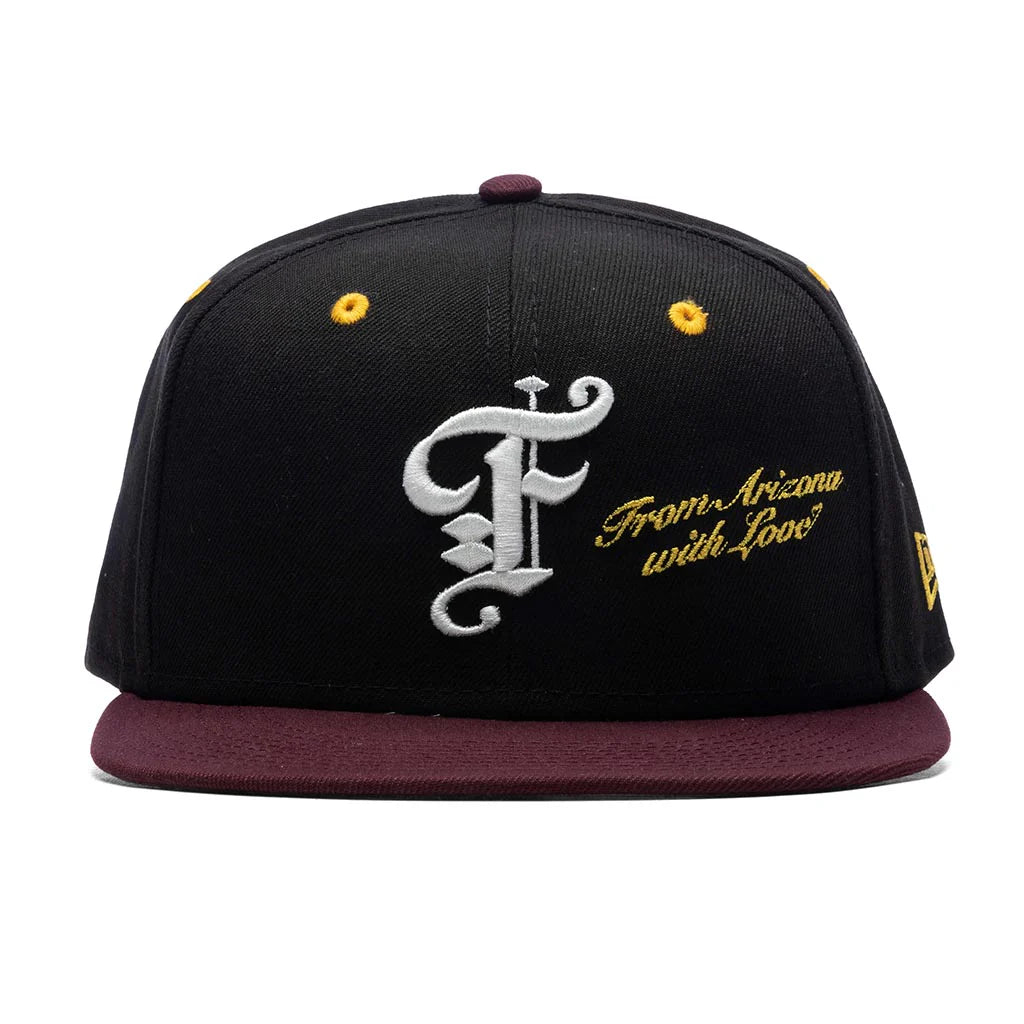 Feature x New Era AZ 5950 Fitted Black Maroon