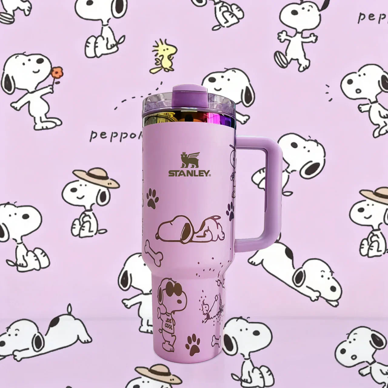 Copo Térmico Snoopy Tumbler 12L Inox com Tampa Hermética