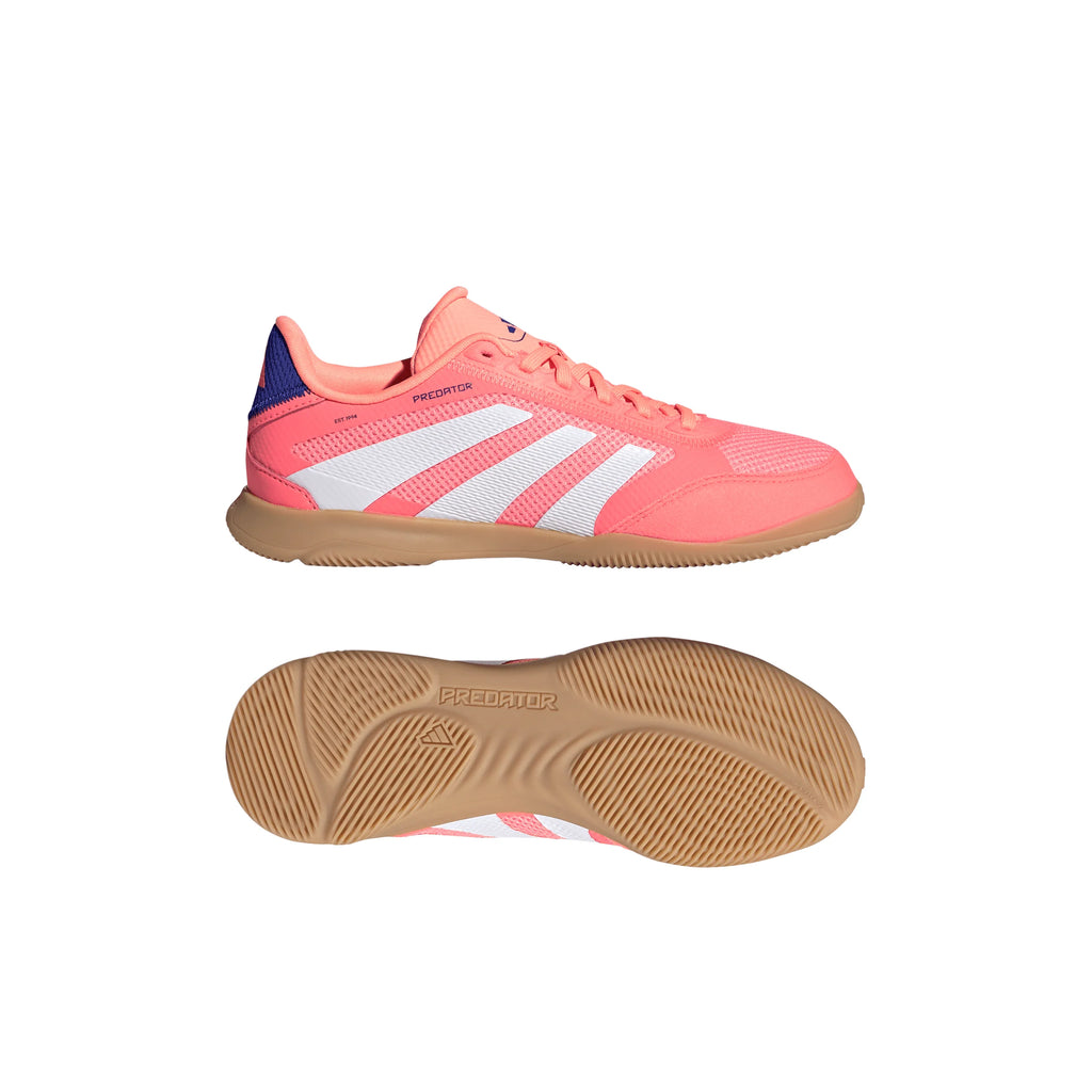 adidas Predator League IN Indoor Youth Soccer Shoes Orange White