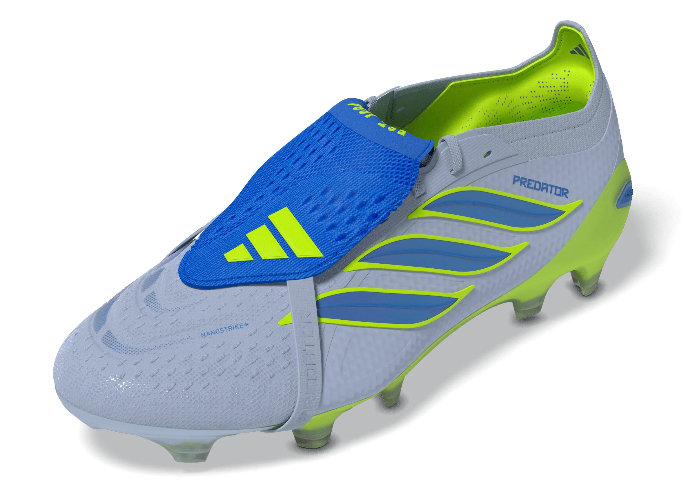 adidas Predator Elite Fold Over Tongue FG Firm Ground Mens Soccer Cleats Sky Blue Yellow