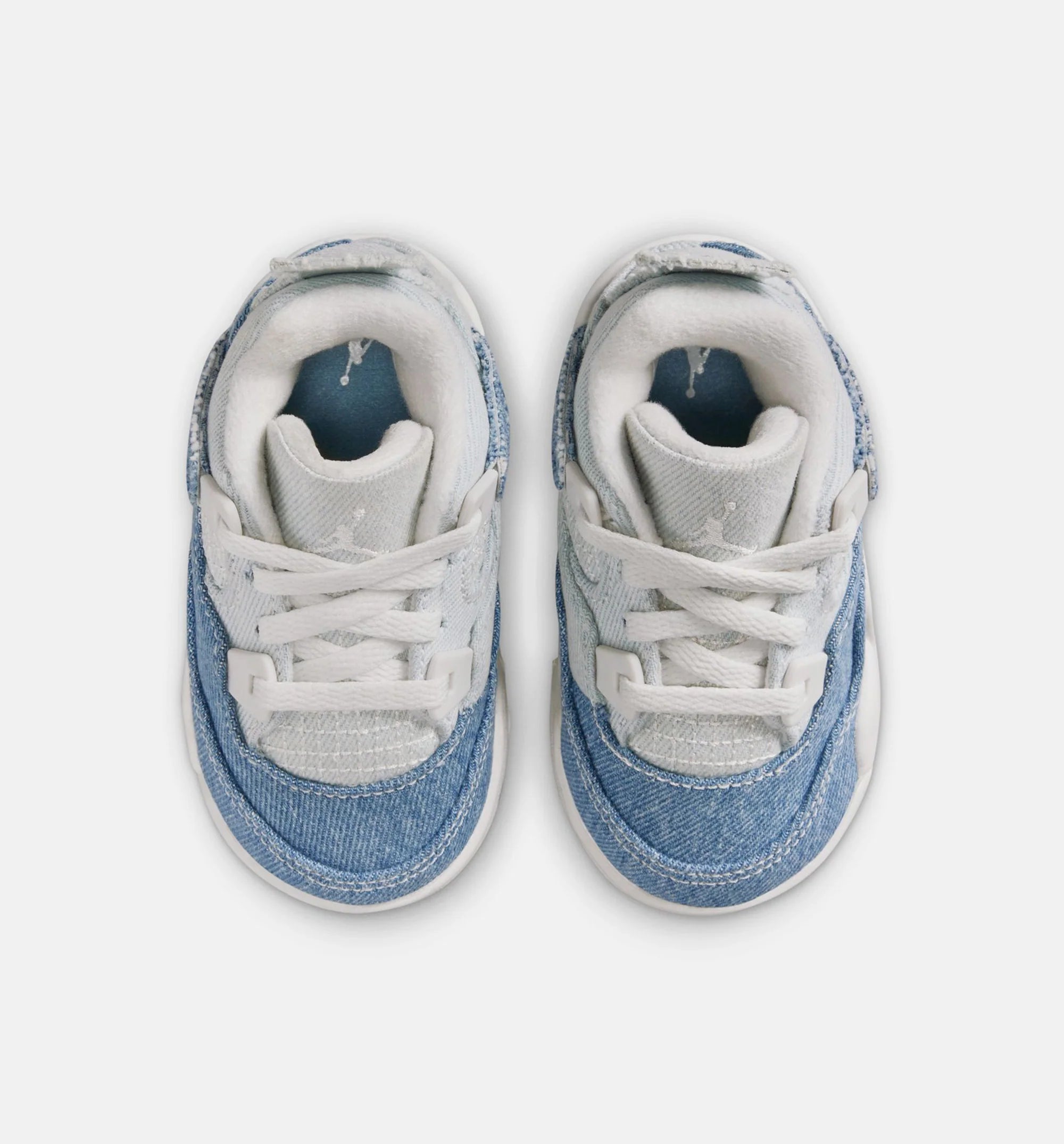 Air Jordan 4 Retro Worn Blue Infant Toddler Lifestyle Shoe Sail Worn Blue Metallic Gold
