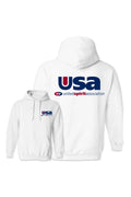 USA White Hooded Sweatshirt