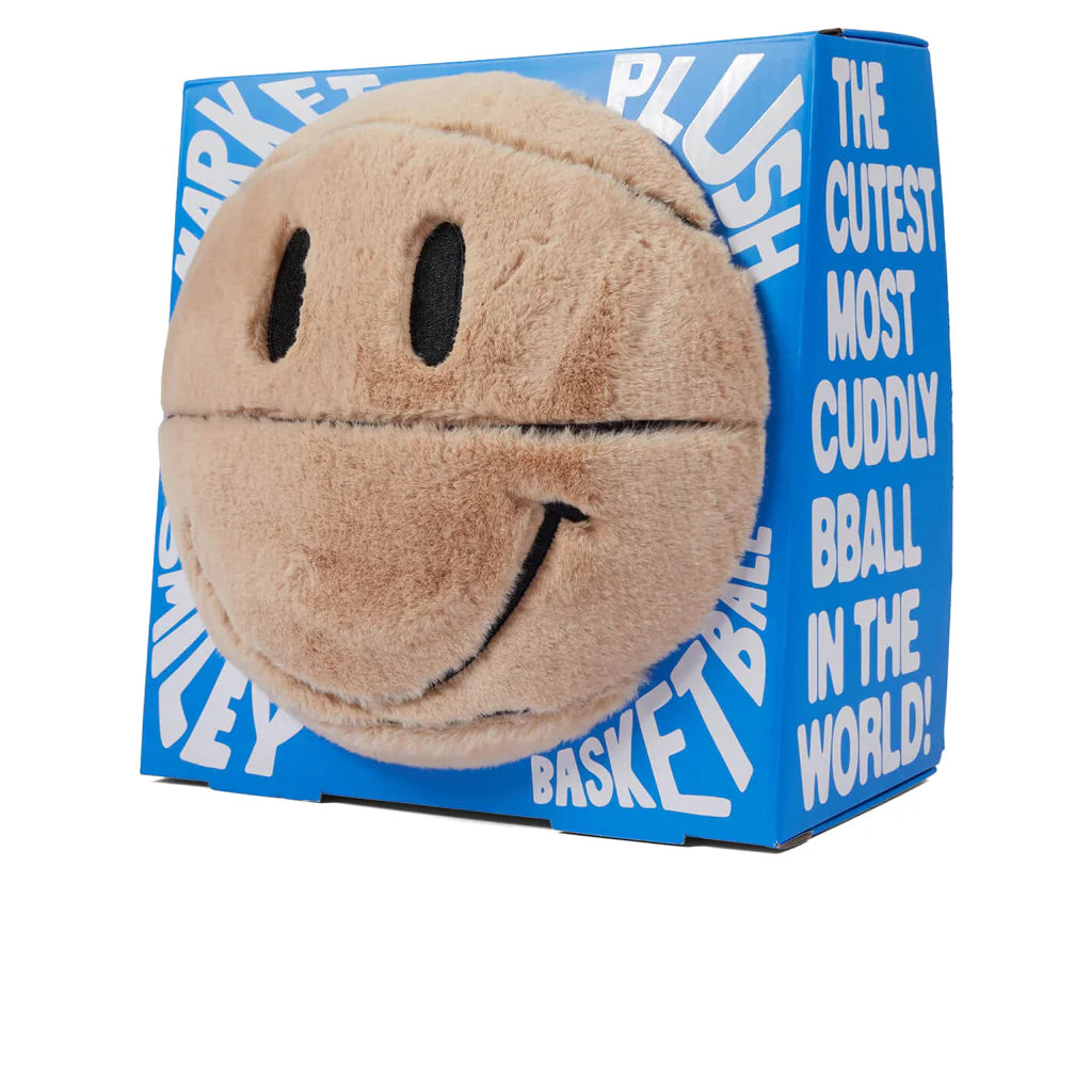 Smiley Sherpa Basketball Pillow Sand