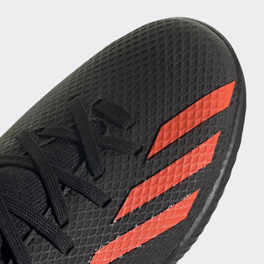 adidas Kids X Speed Portal 3 TF J Turf Football Boots Black Red