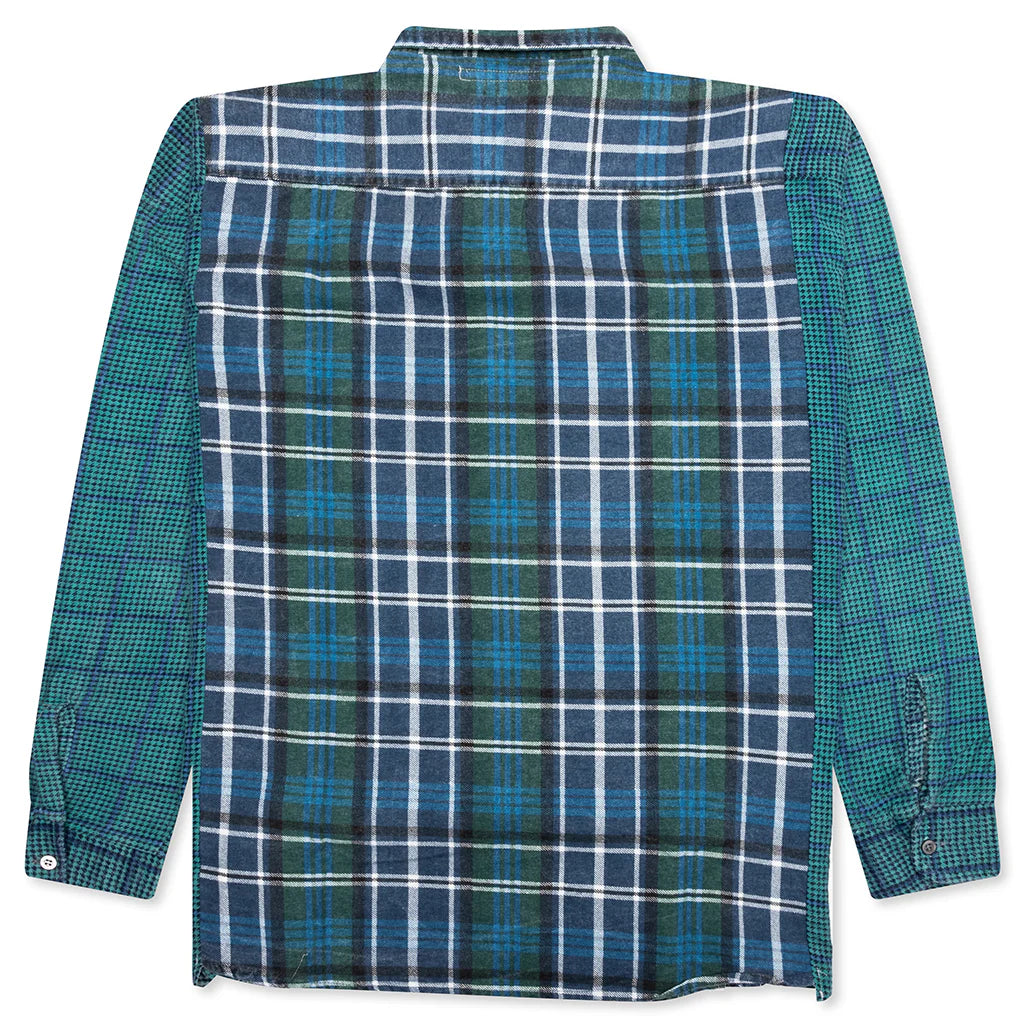 Ribbon Wide Flannel Shirt Assorted