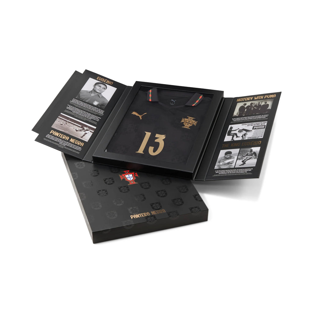 PUMA Portugal SE Authentic W BOX Mens Soccer Jersey 26 Black Gold