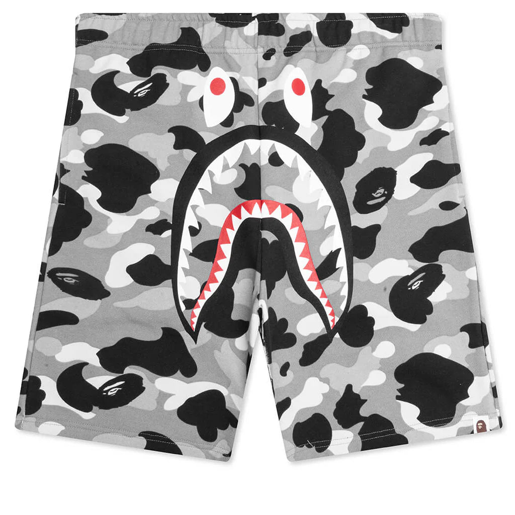 1ST Camo Shark Regular Fit Sweat Shorts Gray