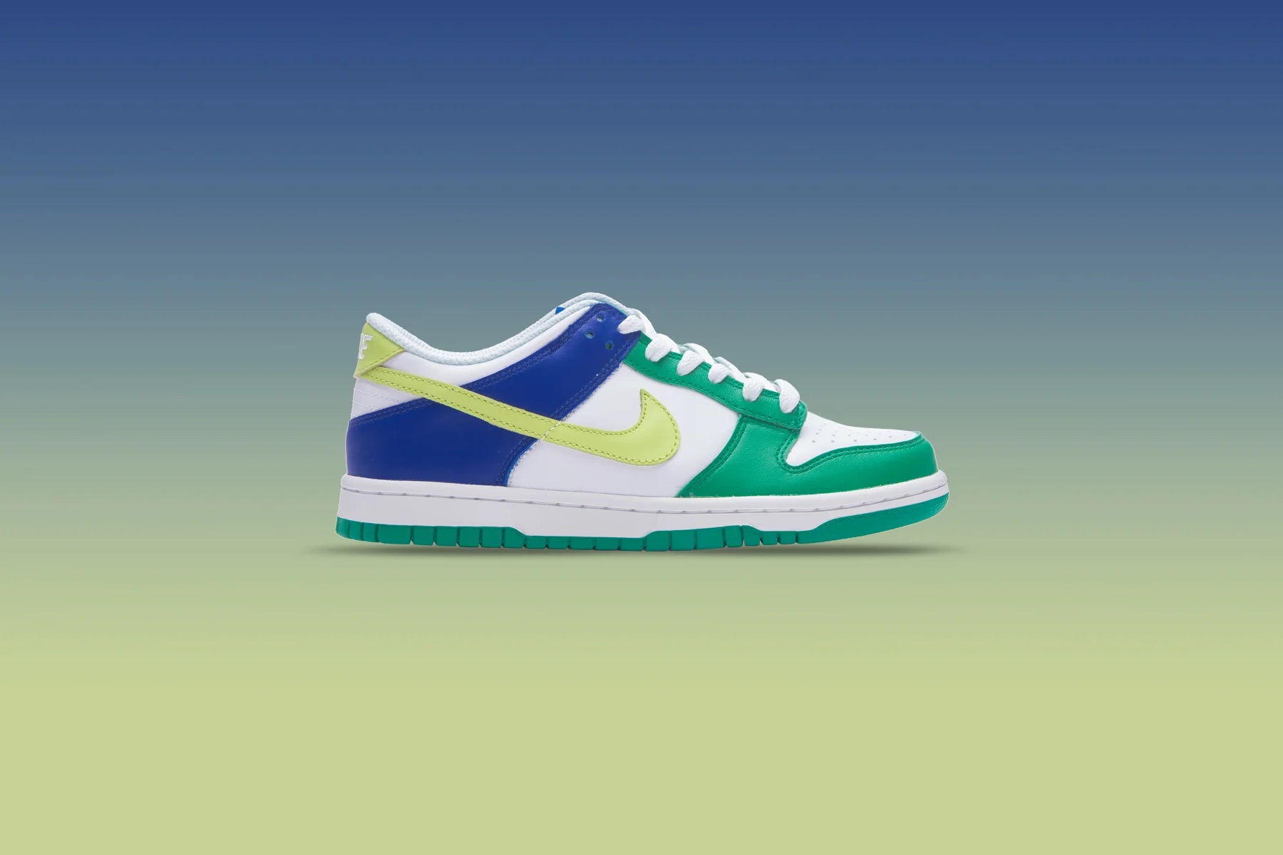 Dunk Low BG GS White Light Lemon Twist Stadium Green