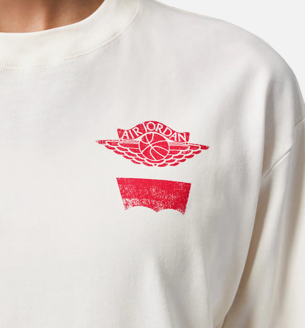 Air Jordan x Levis Mens Long Sleeve Shirt Cream