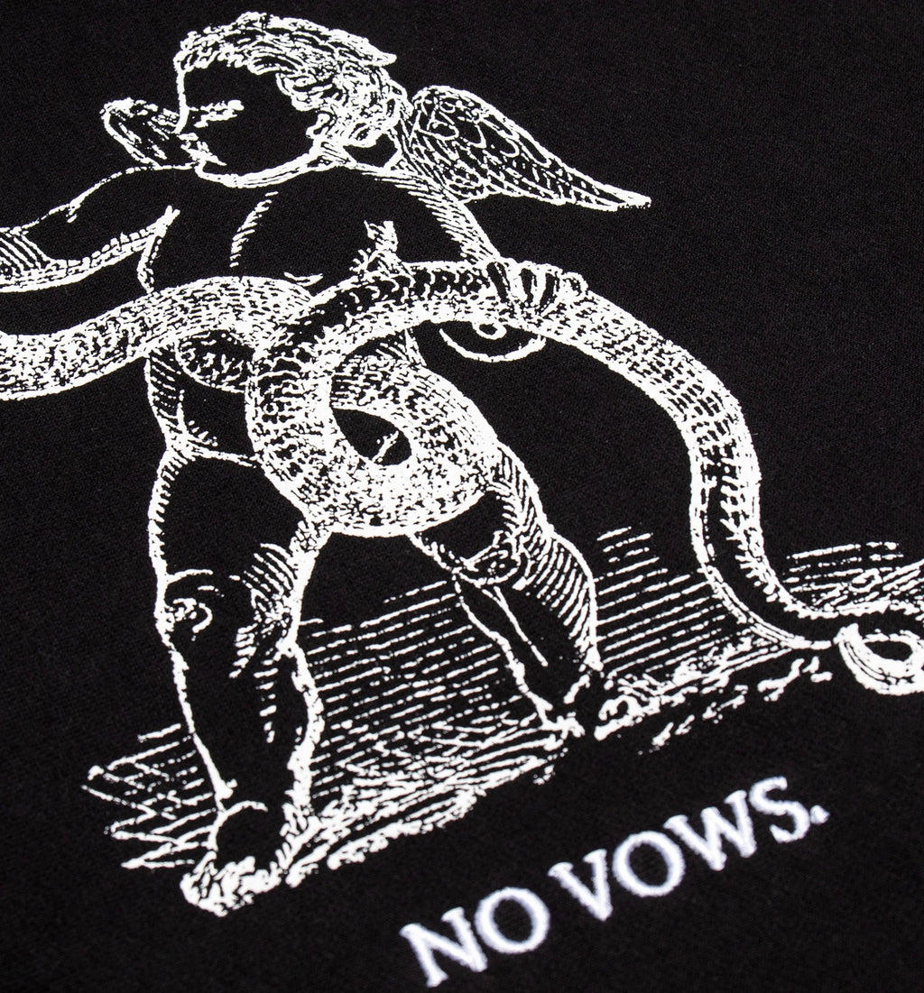 CTHDRL No Vows Core Fleece Hoody Black White