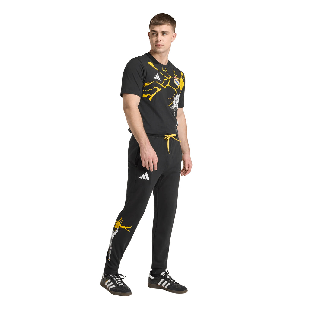 adidas Real Madrid Avengers Mens Soccer Tracksuit Bottoms Black