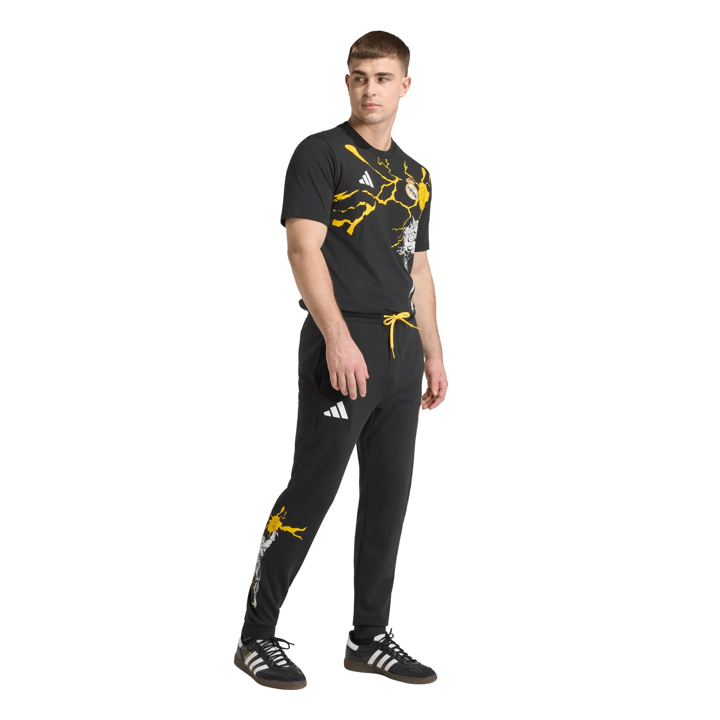 adidas Real Madrid Avengers Mens Soccer Tracksuit Bottoms Black