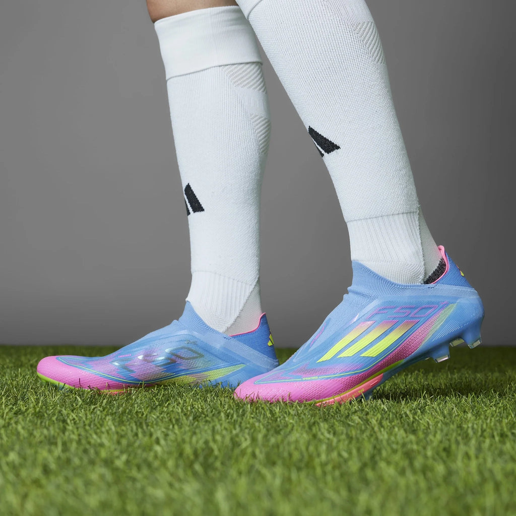 adidas F50 FG Mens Soccer Cleats Blue Fusion Lemon Pink