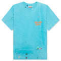 Vintage Logo Painted Tee Turquoise