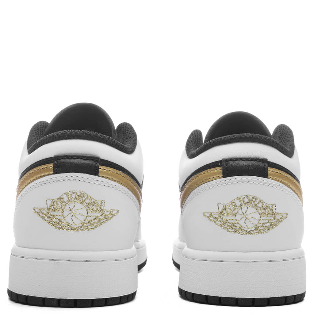 Air Jordan 1 Low GS White Metallic Gold Black