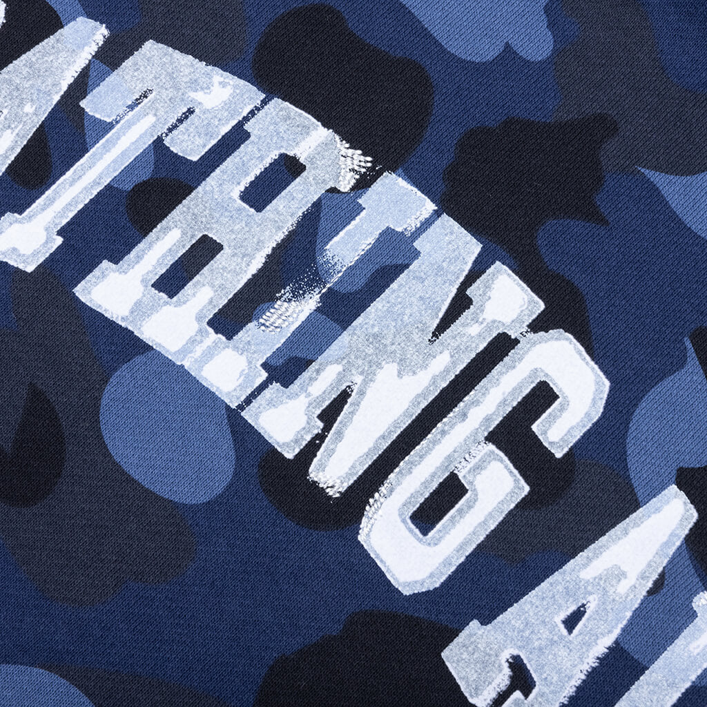 Color Camo Pullover Hoodie Navy