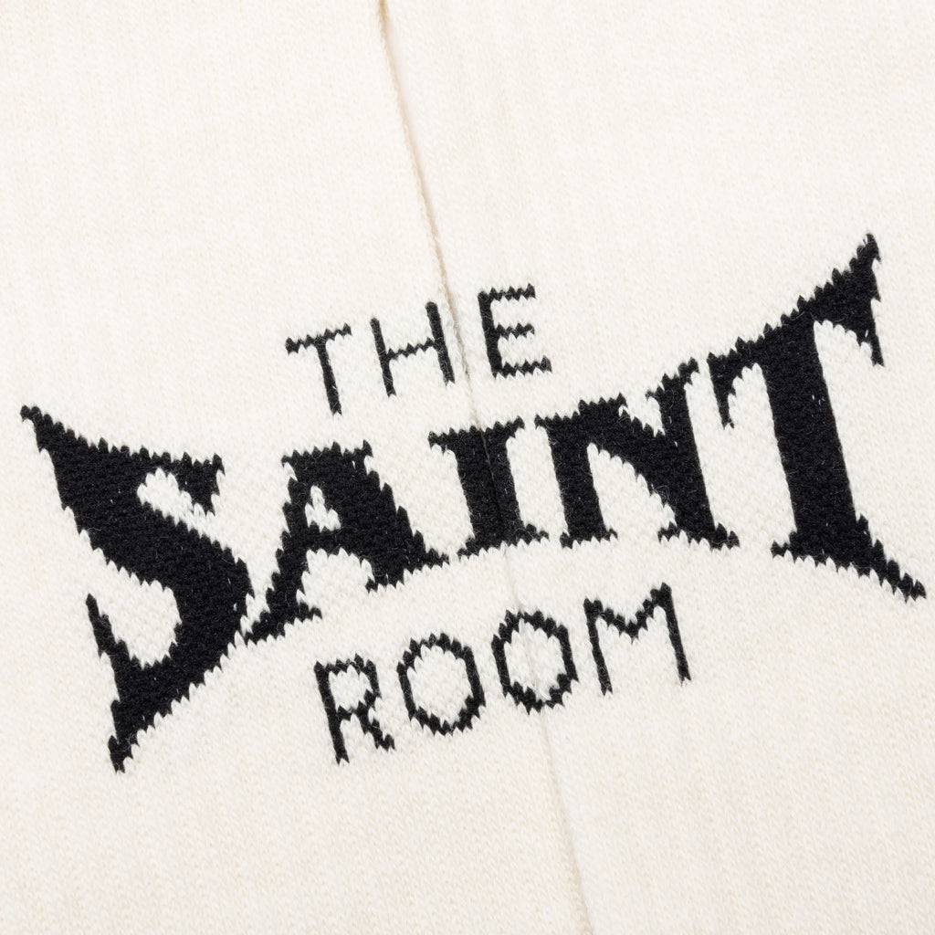 Saint Michael x Shermer Academy S Room Sock Ecru Black
