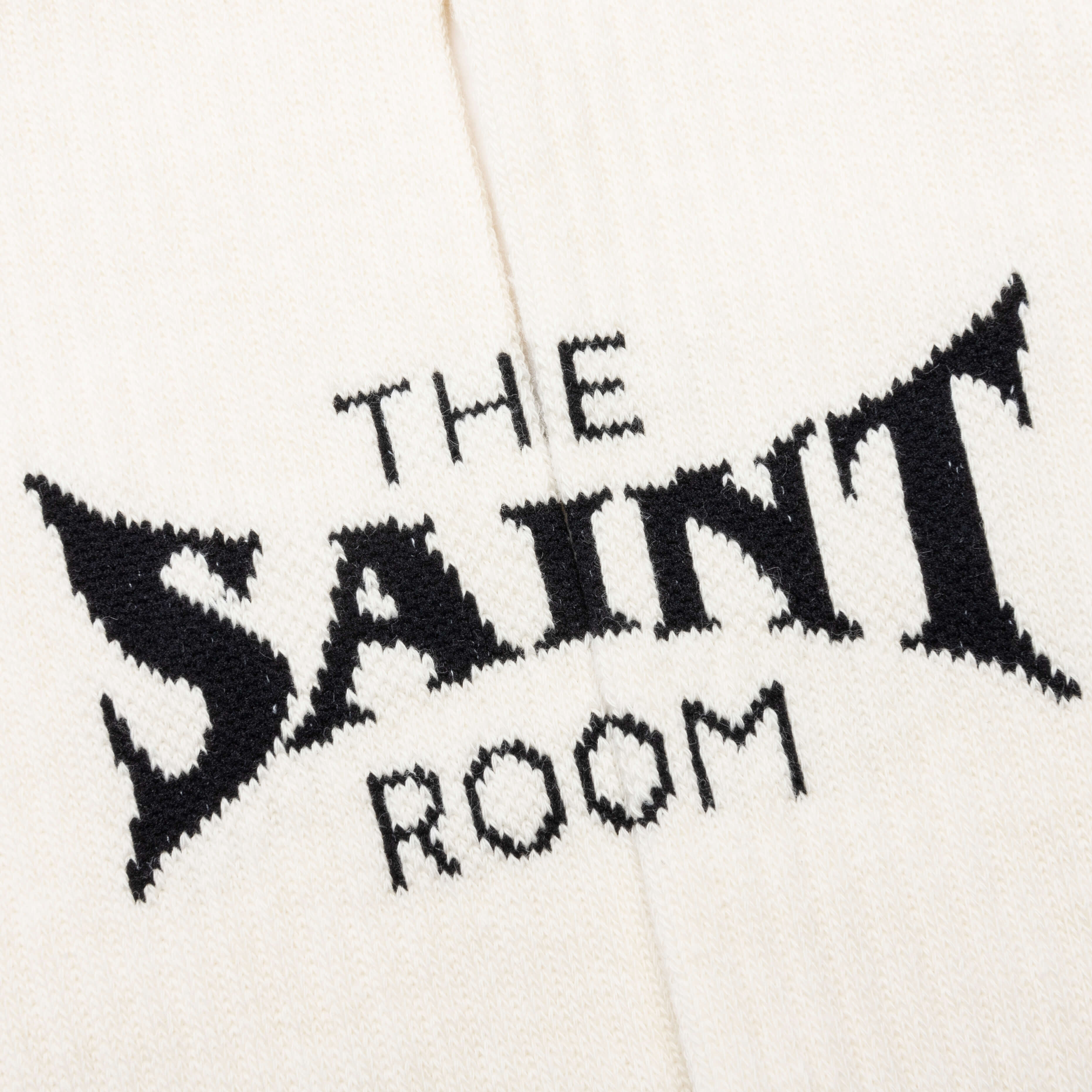 Saint Michael x Shermer Academy S Room Sock Ecru Black