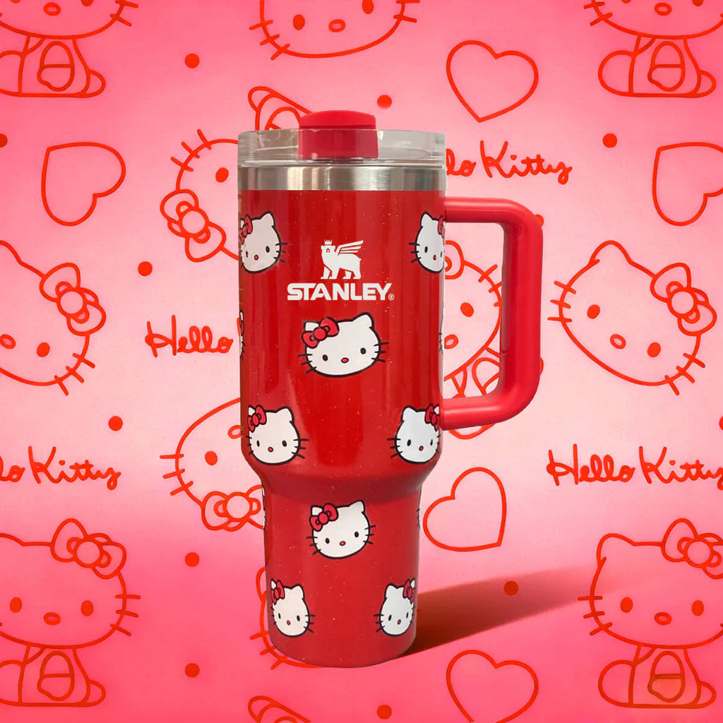 Copo Térmico Hello Kitty Tumbler 12L Inox com Tampa Hermética