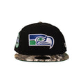 Seattle Seahawks New Era Black with a Real Tree Camo Bill