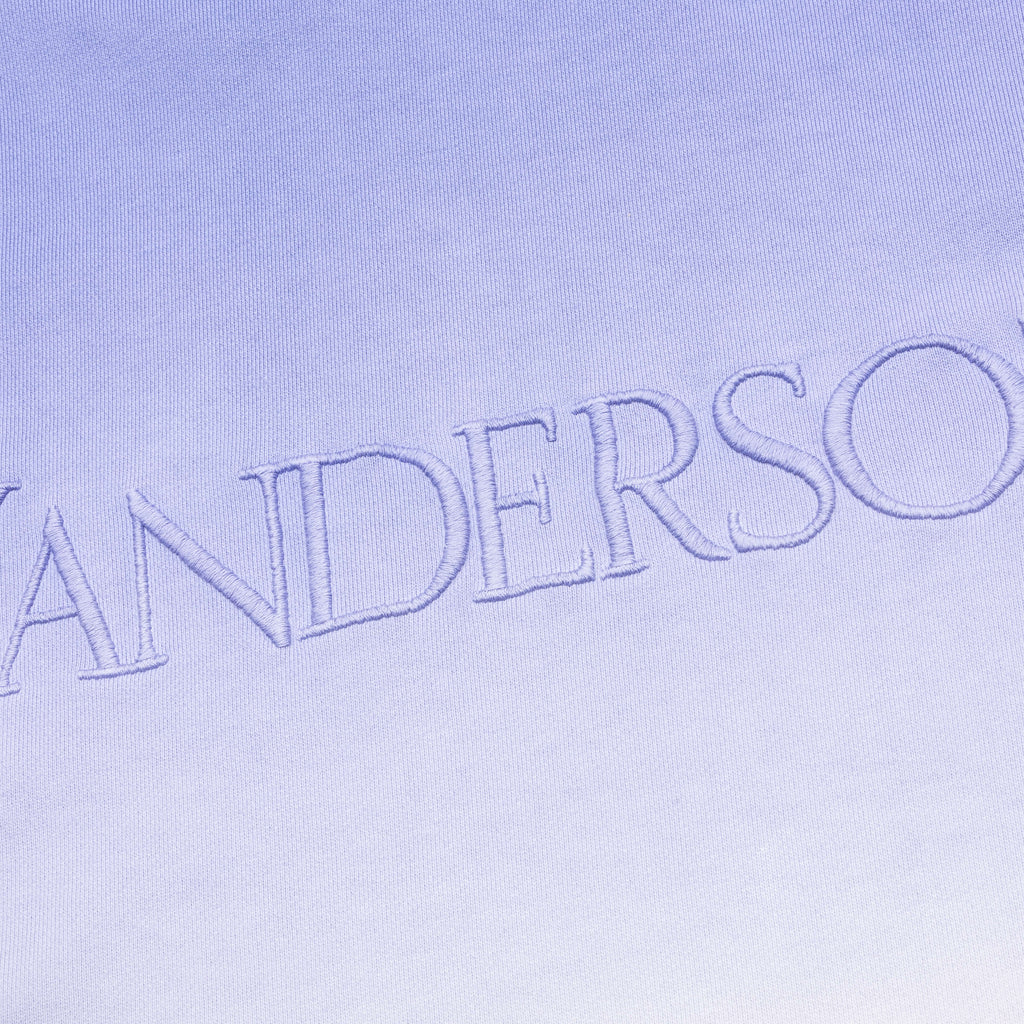 Logo Embroidery Gradient Hoodie Lavender