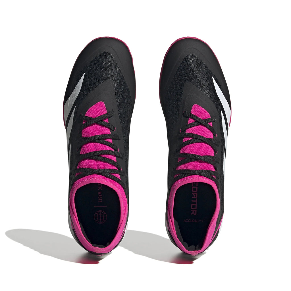 adidas Predator Accuracy3 IN Indoor Soccer Shoes Black White Shock Pink