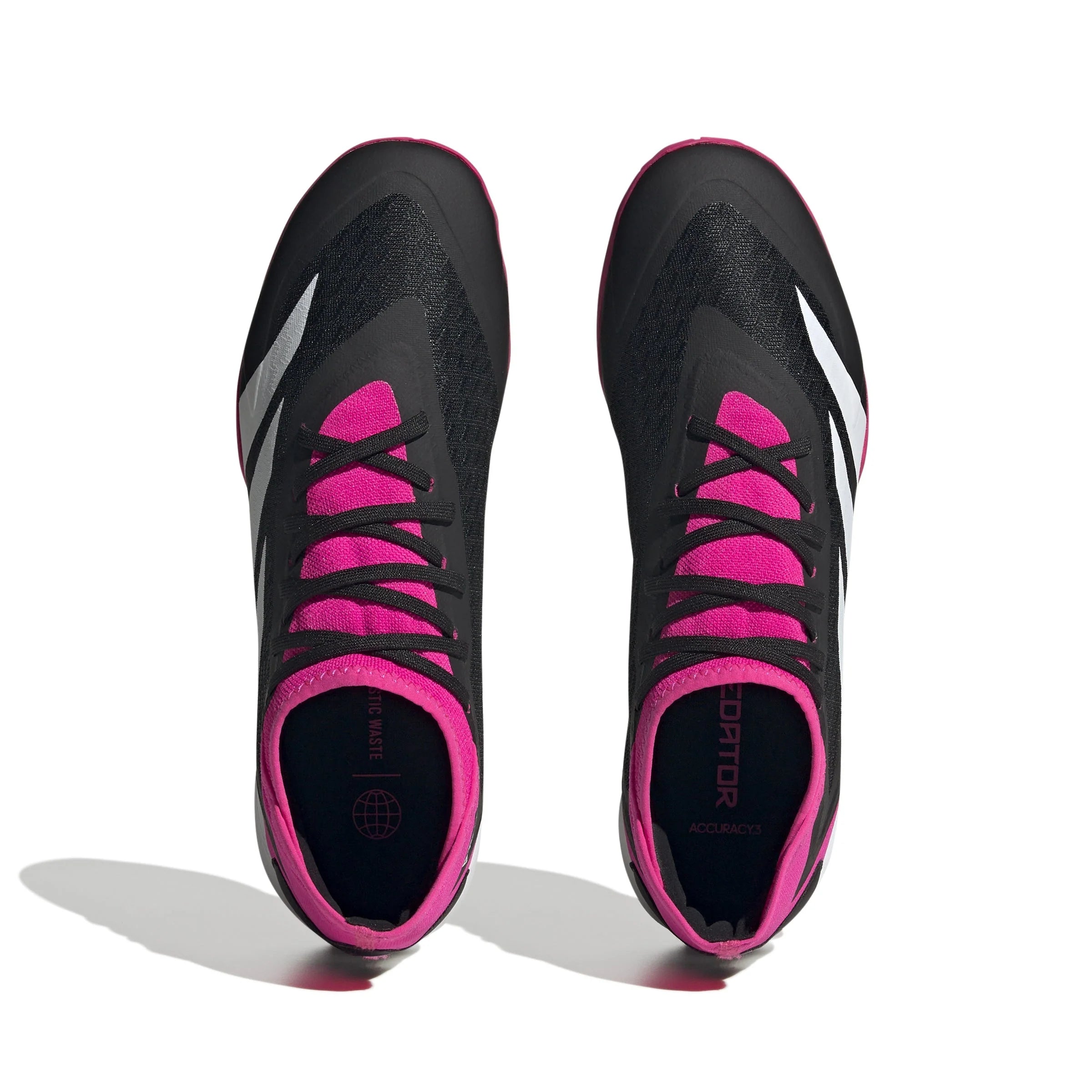 adidas Predator Accuracy3 IN Indoor Soccer Shoes Black White Shock Pink