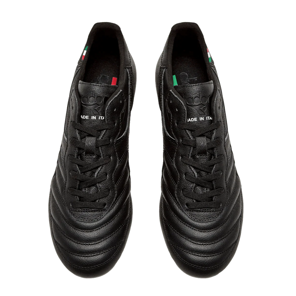Diadora Brasil Italy OG LT MDU Firm Ground Soccer Cleats Black