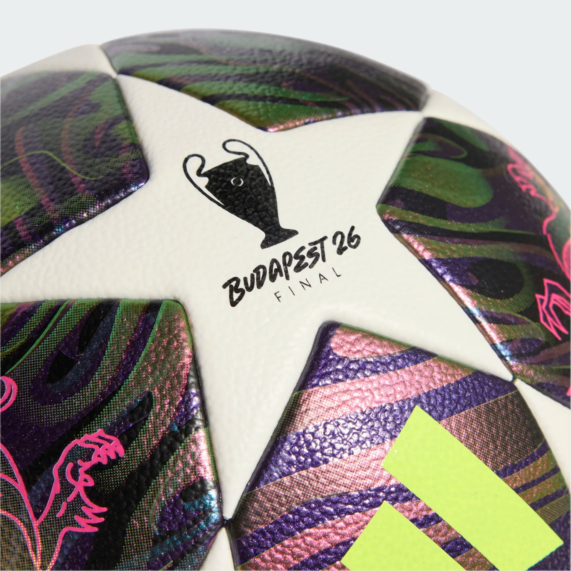 adidas UEFA Champions League Final Competition Soccer Ball Purple White Yellow
