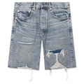 Faros Rip Patched Shorts Light Indigo