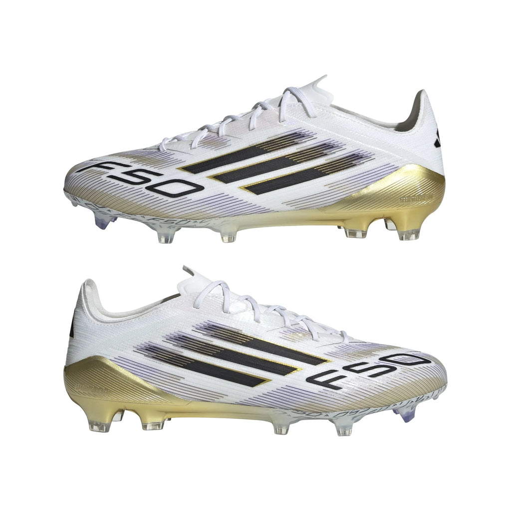 adidas F50 Elite Firm Ground Boots White Black