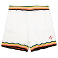 Chevron Lace Shorts White Multi